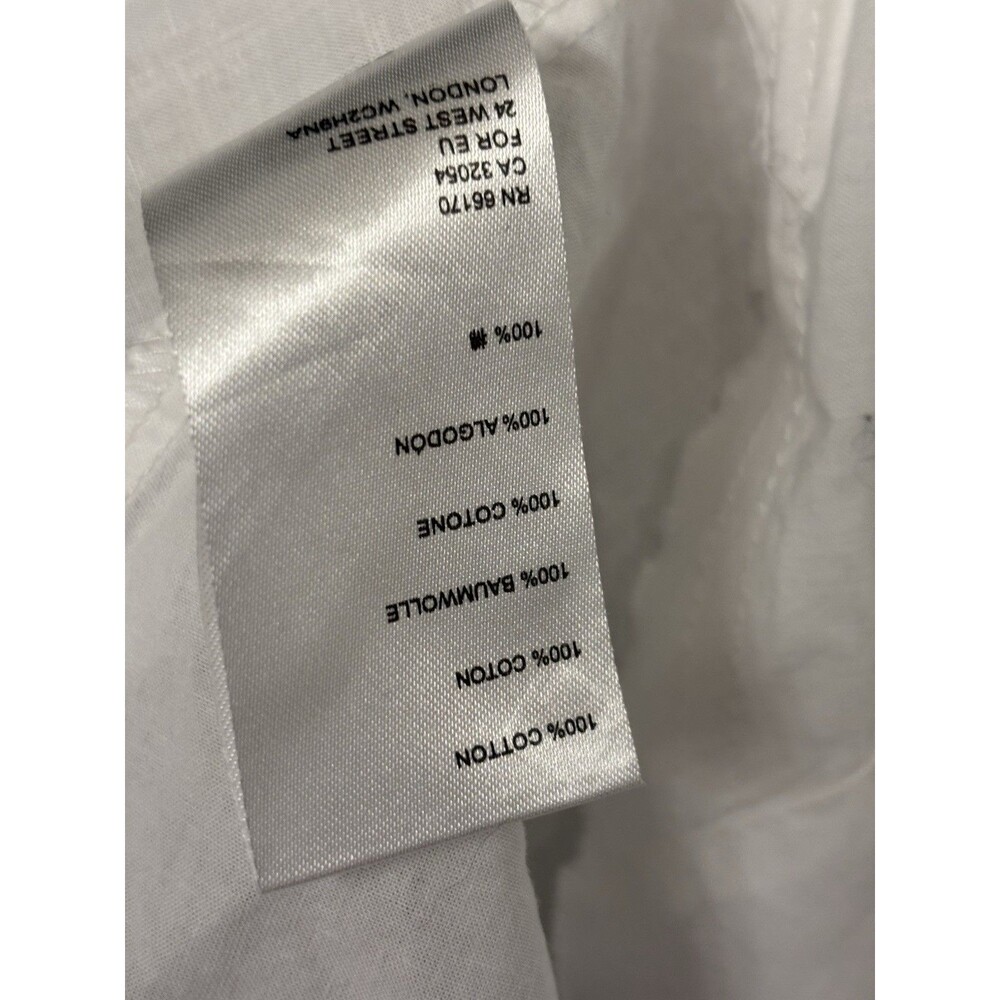 Free People Bohemian Ruffle Hem Freya Poplin Tunic Button Up White Babydoll M - Picture 4 of 7